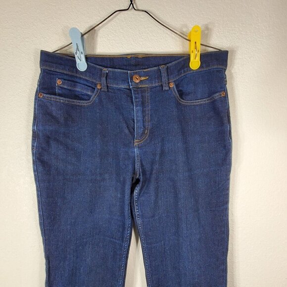 Duluth Trading Co. Blue Denim Womens Straight Leg Jeans 10x31 Cotton Blend - Picture 10 of 11